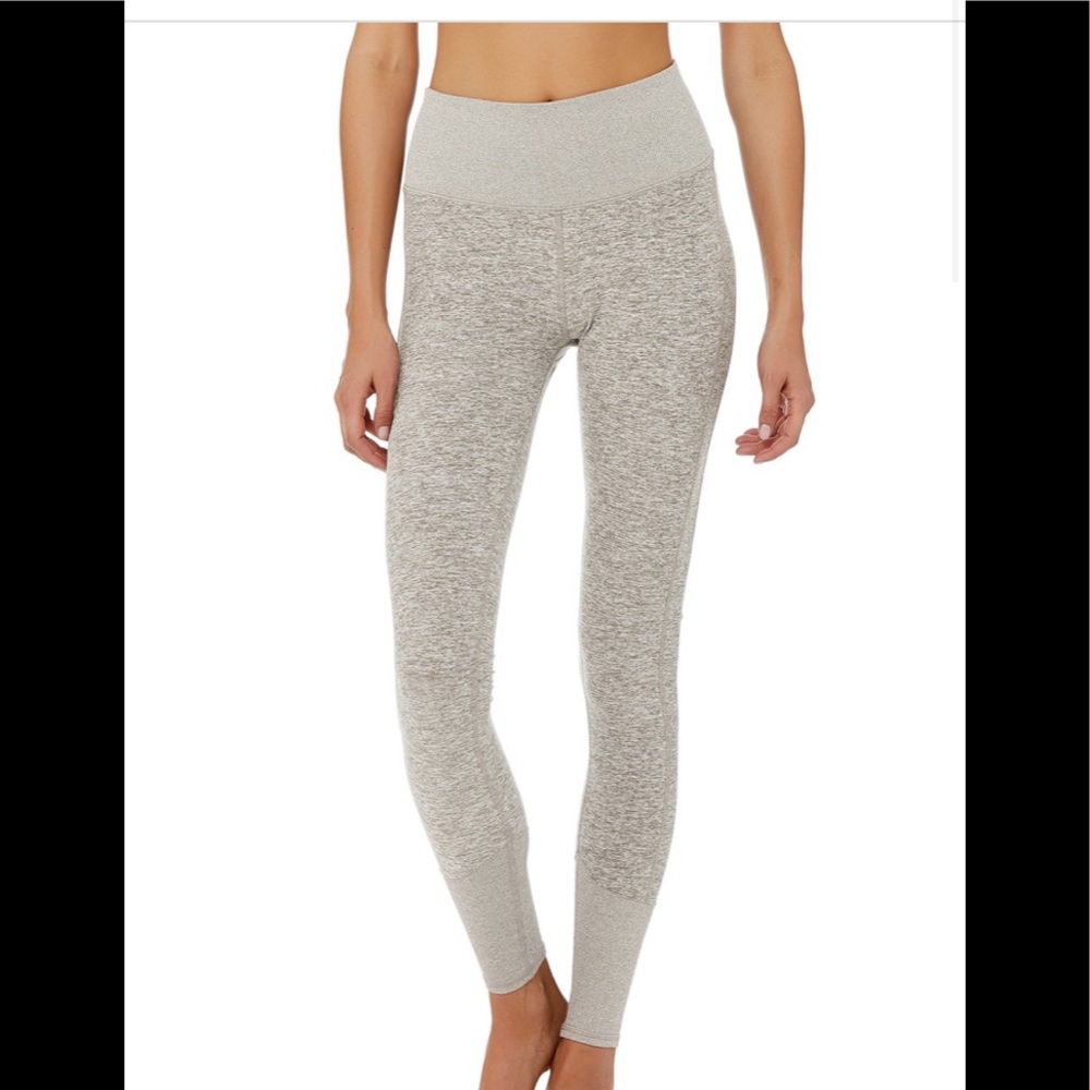 High-Waist Alosoft Lounge Legging Gravel Heather